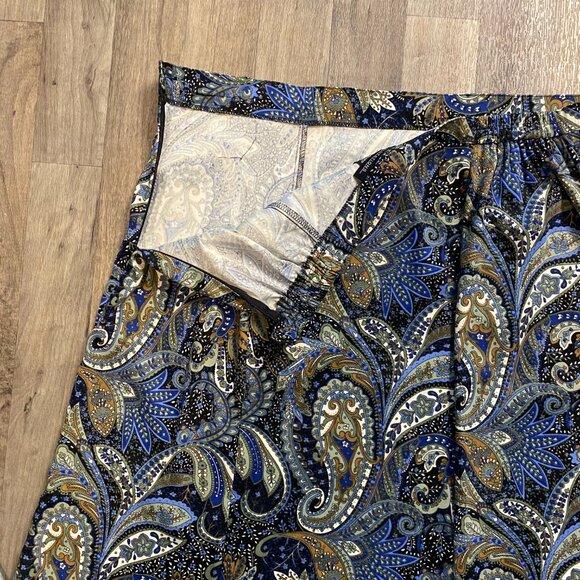 Notations Paisley Midi Trumpet Skirt Size XL - Picture 4 of 6